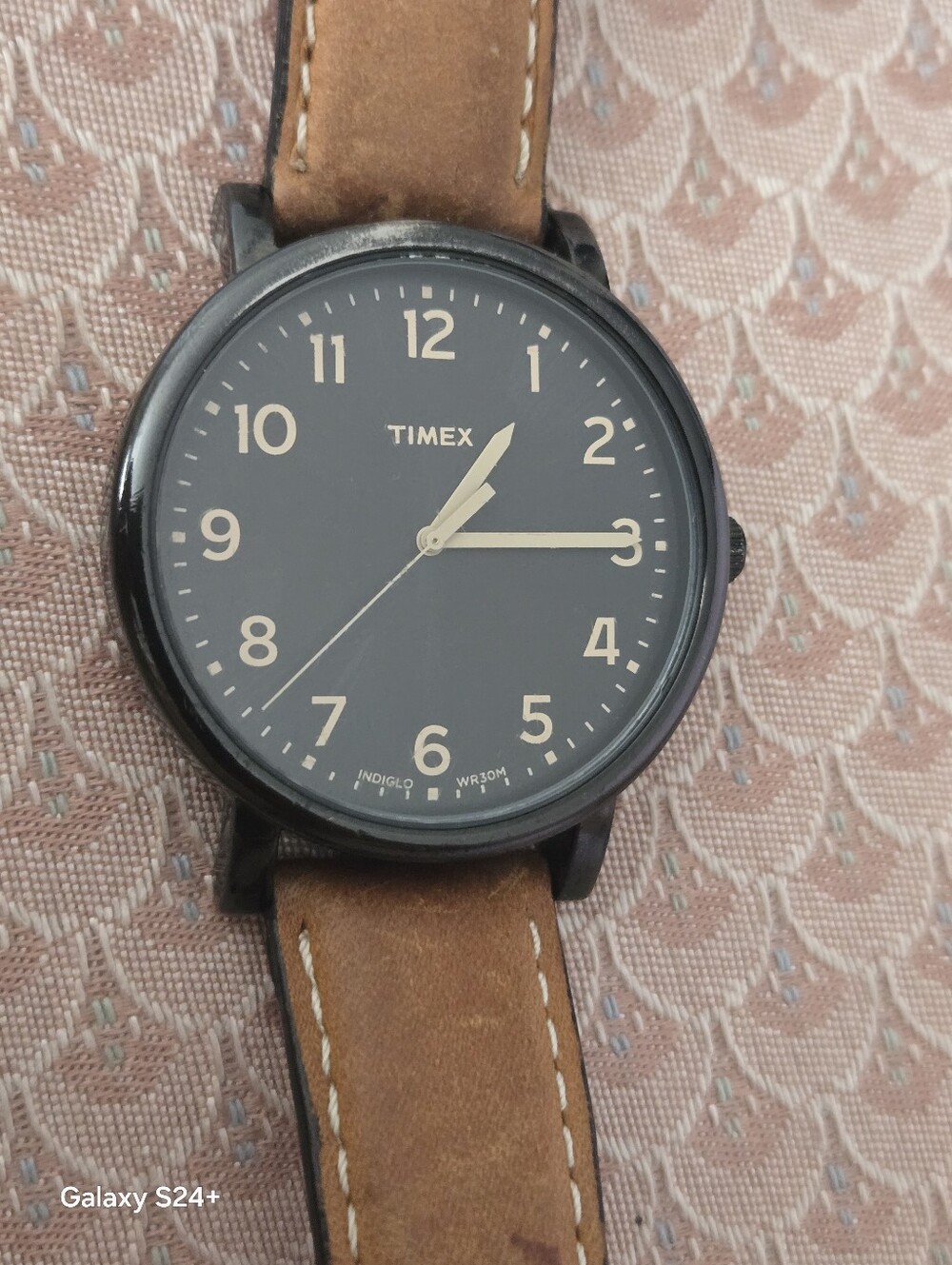 Timex Black Dial Brown Leather Strap Field Watch